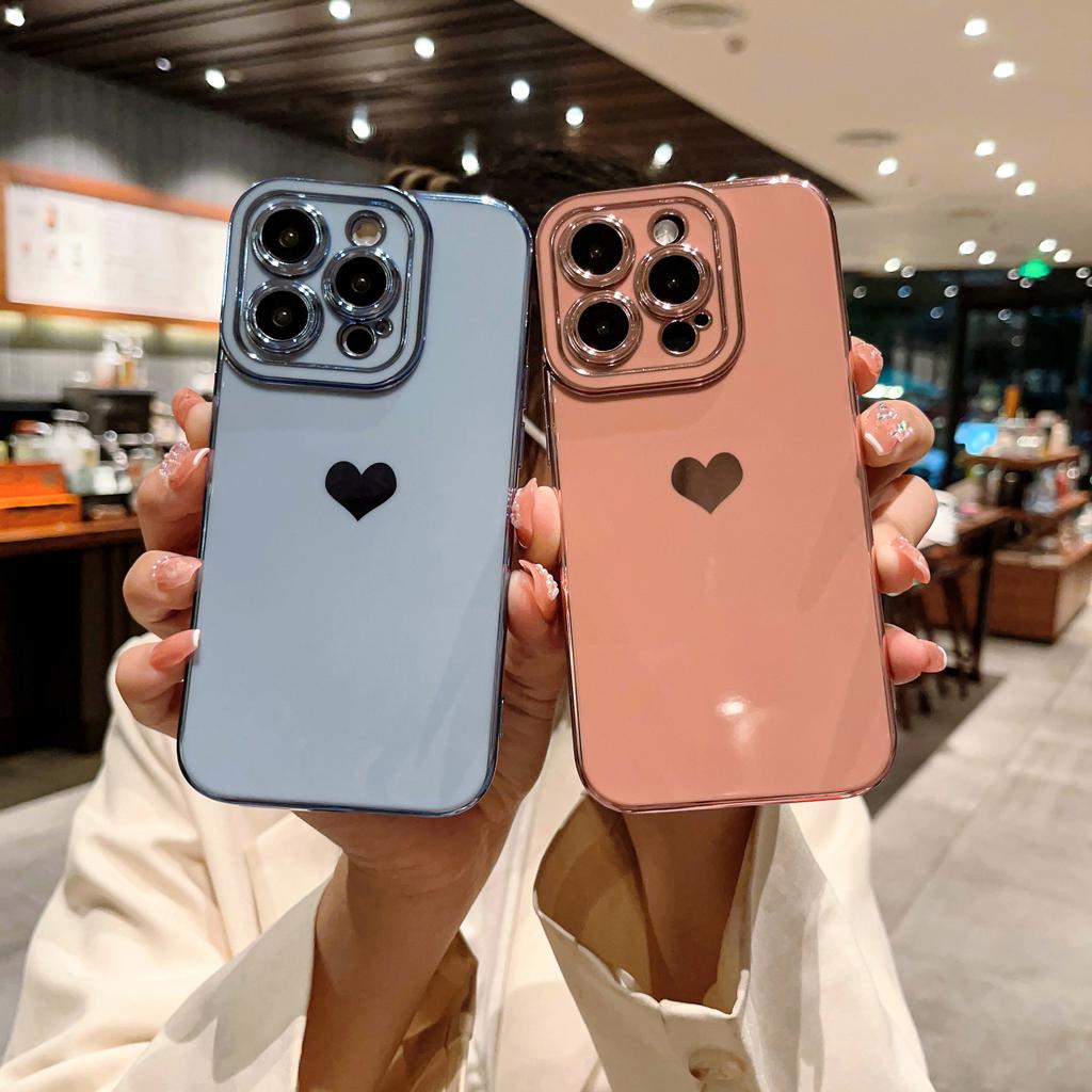 Чехол для телефона Love Heart для iPhone 15 14 13 12 11 Pro Max Plus, силиконовые чехлы для iPhone 7 8 Plus X XS Max XR SE 2 3 2020 2022, защитная задняя крышка