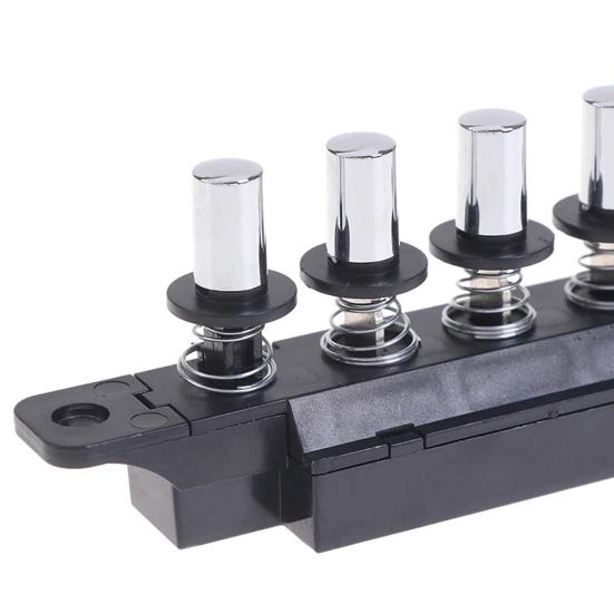 Кнопочный переключатель Yousheng для вытяжки Пятипозиционный Серебристый Дизайн клавиш пианино Пять независимых регуляторов скорости ветра Панель переключателей Простая установка