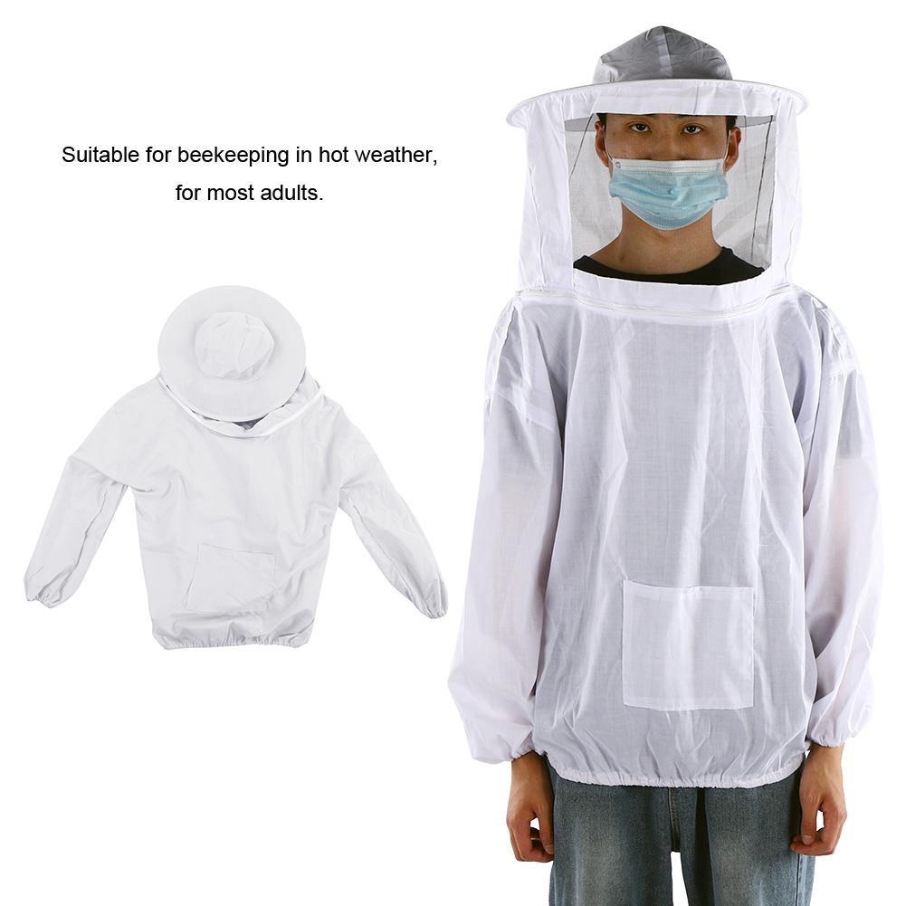 Защитная куртка-сетка для пчеловодства для улицы, дышащий пчелокостюм, аксессуар для пчеловода, белый