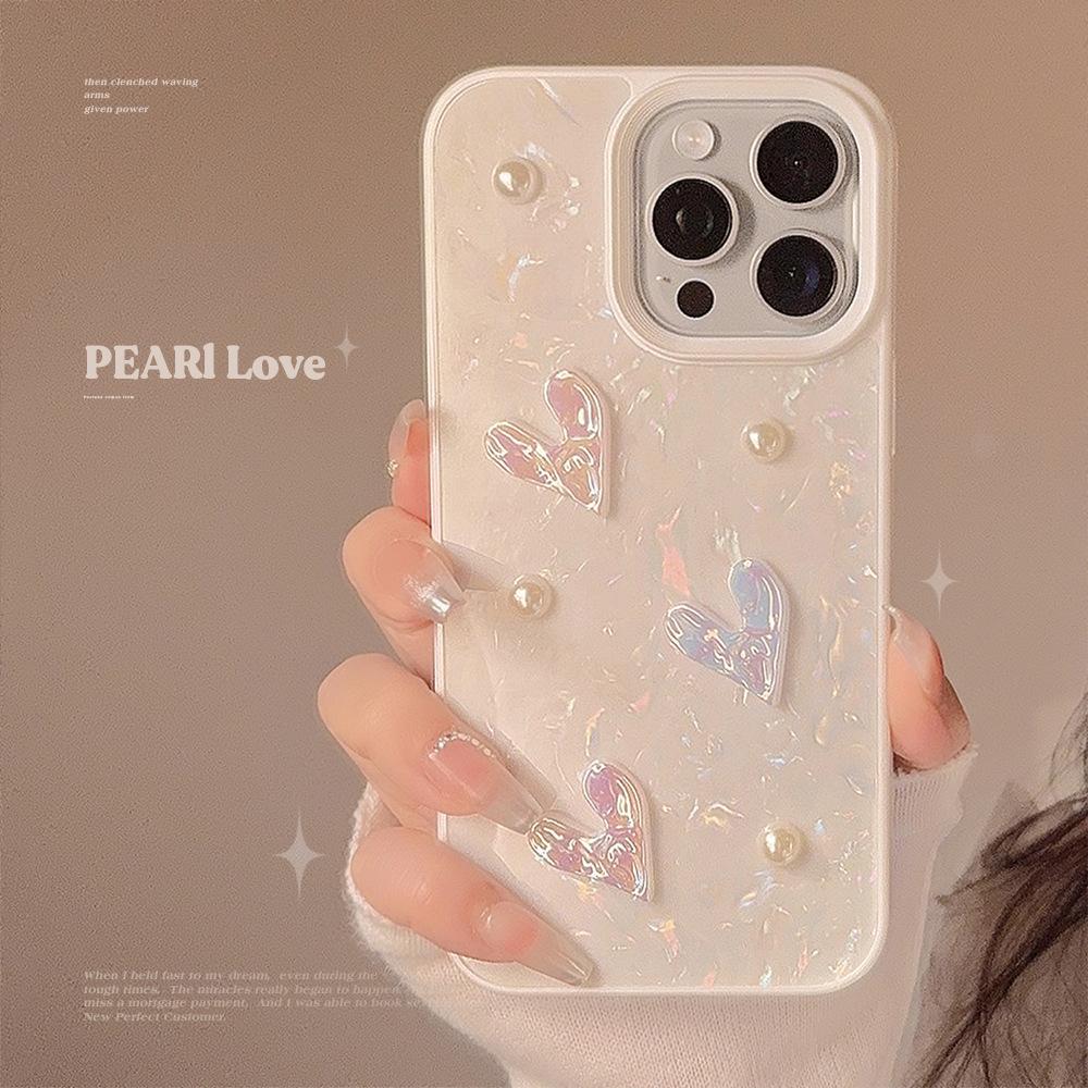 Three Dimensional Love Pearl Iphone16 Apple 15 Mobile Phone Case 11 Suitable for 14promax Dream Shell 12 Fairy