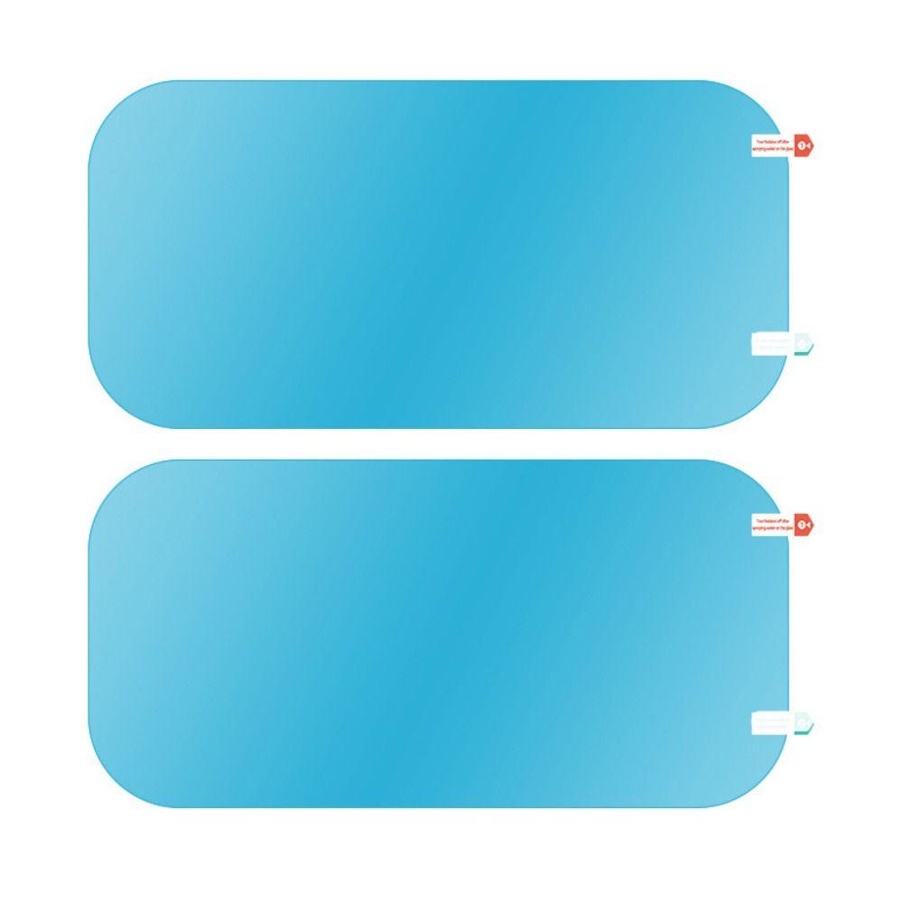 2 шт. Прочные ПЭТ-пленки от дождя, Антизапотевающие, Прозрачные, Для зеркала заднего вида, Водонепроницаемые, Автомобильные наклейки от дождя