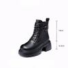 Plush Snow Boots Female Winter Leather Cotton Shoes for Women Thickened Bottom Ladies Ankle Boots Padded Warm Cotton Shoes