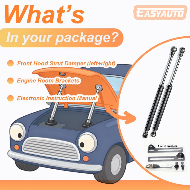 Hood Struts for MGS5 EV 2024 2025 2026 Front Engine Bonnet Gas Springs Shock Absorbers Lift Supports Dampers 2PCS