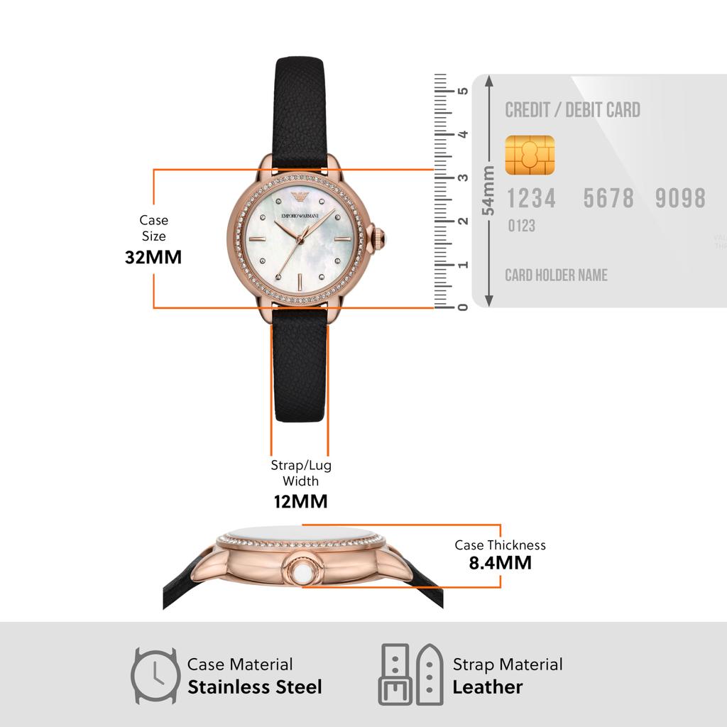 Часы NA AR11598 Черные [Emporio Armani] Женские