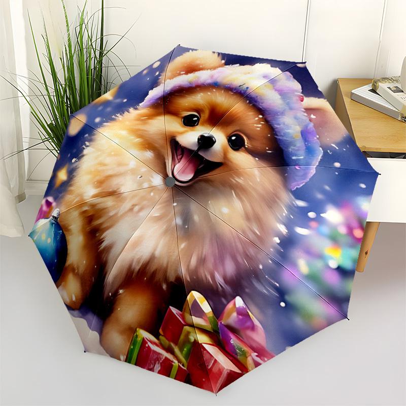 1pc Pomeranian Automatic Open/Close Umbrella, Lightweight for Women/Men, Perfect Gift - for Everyday or Holiday Eventsyy251127084