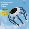 Electric Claw Scalp Scratcher 10 Vibration Contacts 5 Massage Mode Head Red Ray Cordless Portable Head Massager For Relaxation