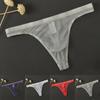 Mens See-through Breathable Mesh T-Back G-String Briefs Pouch Underwear
