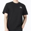 Under Armour Logo Embroidered Heavyweight Short Sleeve T-Shirt Men Tops Black 1373997-001