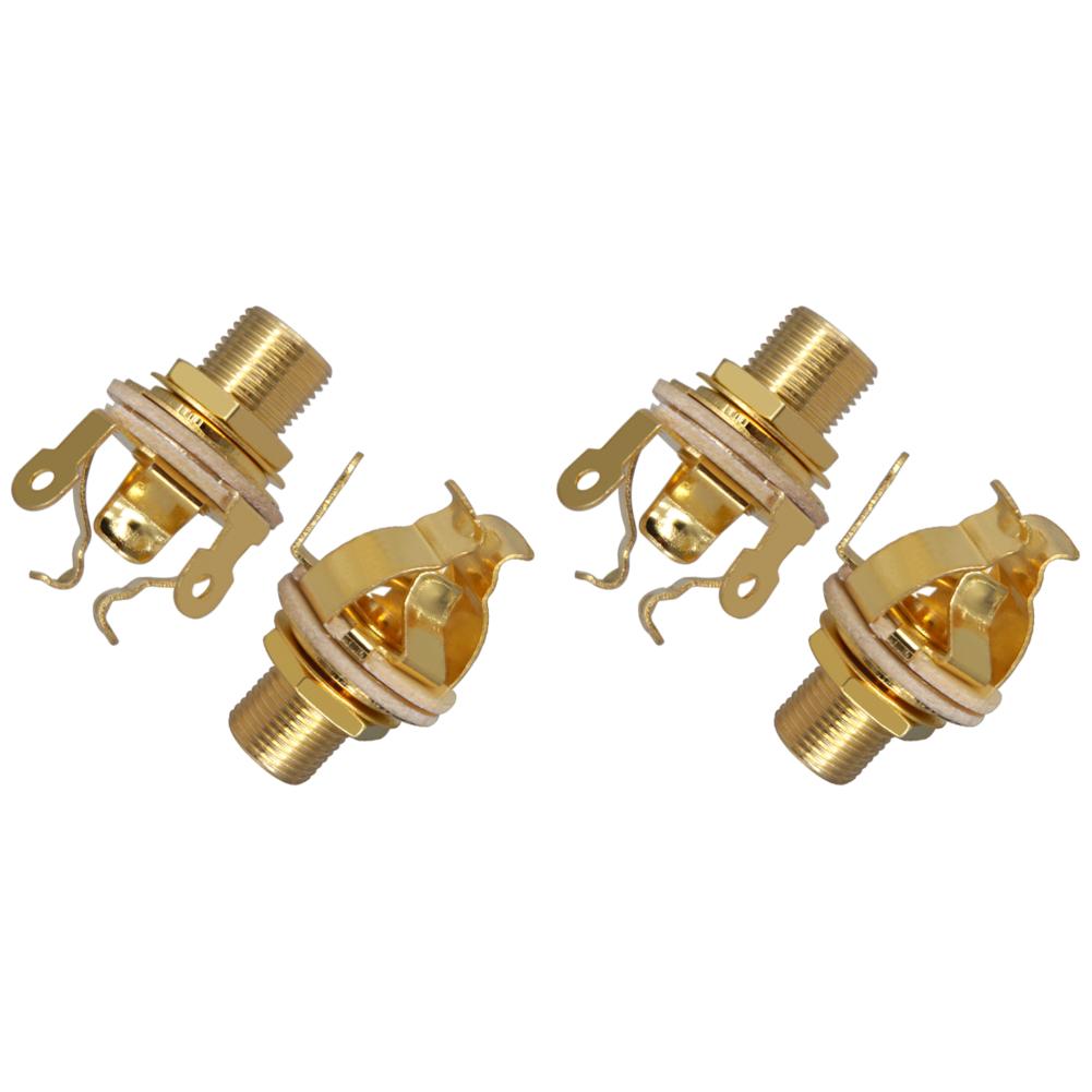 2-10PCS 1/4 Inch 6.35Mm Guitar Pickup Output Jack Socket Metal Guitar Stereo Socket Parts Guitar Mono Jack Socket for Electric G