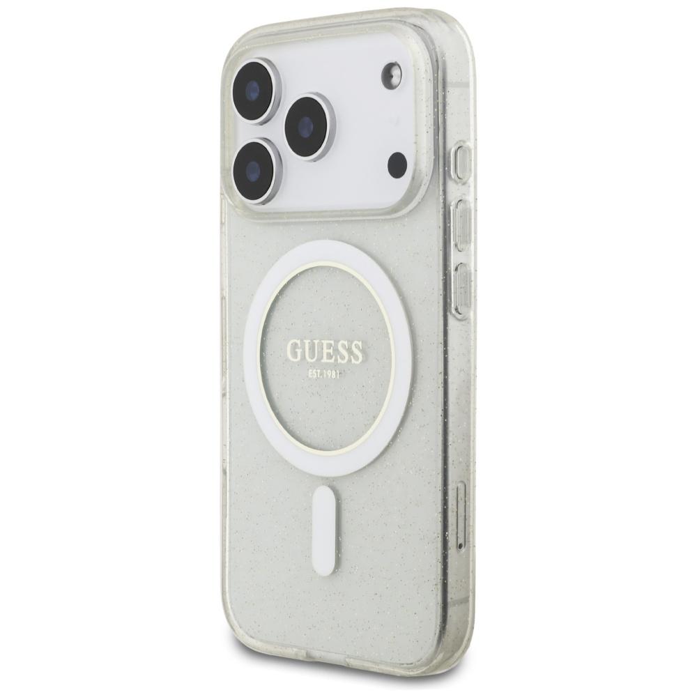 Etui Guess Iml Glitter Pearl Strap Magsafe Do Iphone 17 Pro Przezroczysty