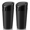 Car Trash Can Bin With Lid, Mini Leakproof Garbage Can For Vehicle, Cup Holder Trash Can, Small Trash Bin For Cars, Home, Bedroom, Office (Black 01)