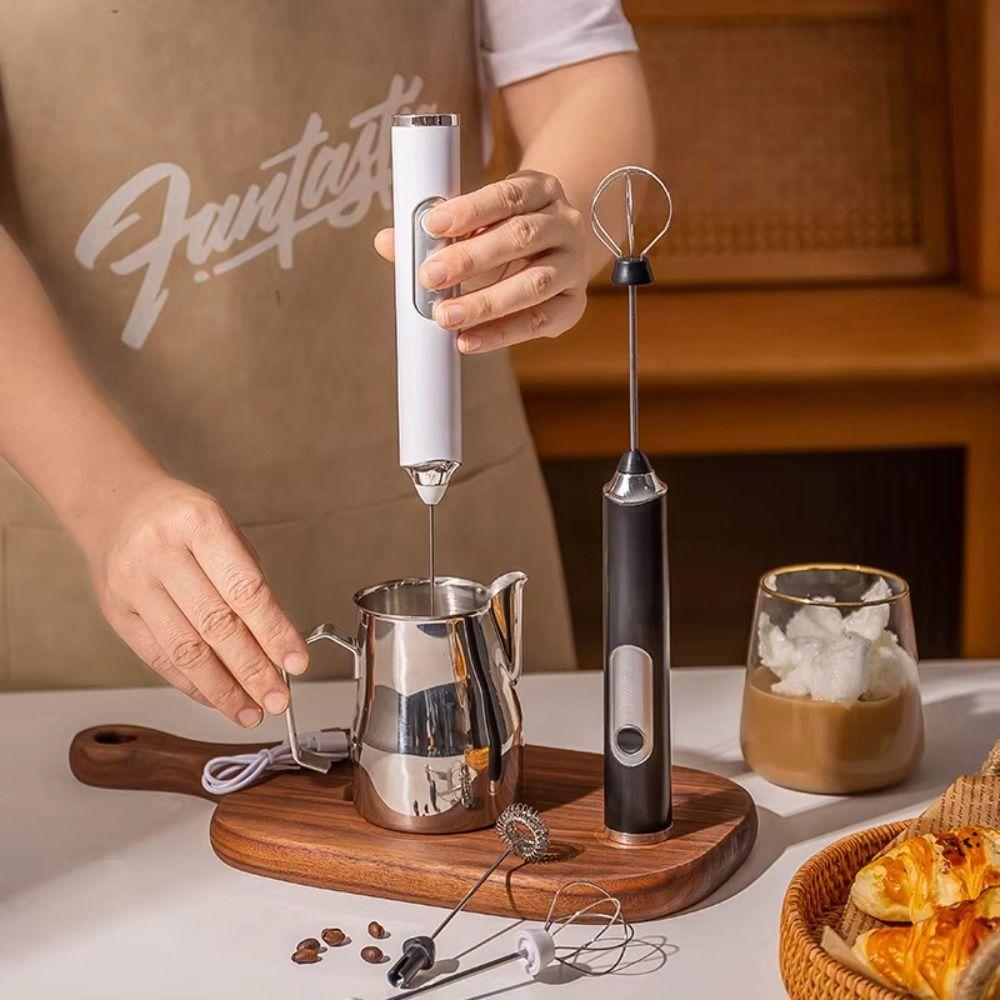 3 Gear Speed Coffee Whisk Handheld Egg Beater Mini Electric Milk Frother Cream