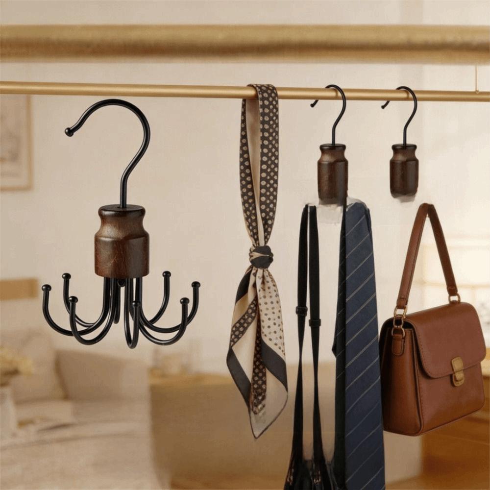Rotating Top Hook Rotating Storage Hanger 8 Hook Closet Organizer Multi-Claw Bag Hook Home Storage