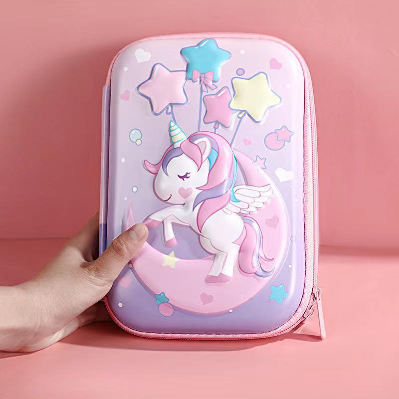 Квадратный пенал из ЭВА с рисунком - большая вместимость для студентов и взрослых