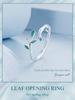Кольцо Fresh Leaf Open Ring из серебра 925 пробы, повседневные кольца из стерлингового серебра 925 пробы с листьями
