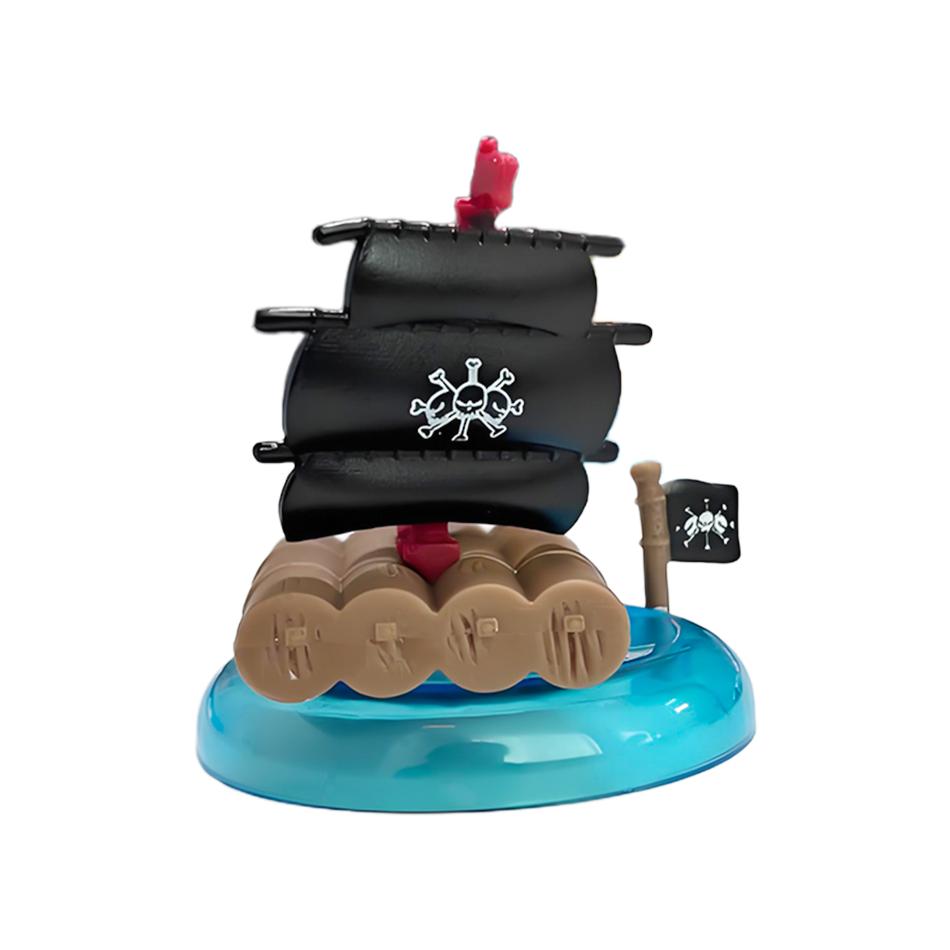 One Piece blind box 1-8pcs Anime Ship Figure Luffy Model Toy kawayi Mini Boat Pirate Ship Navy Going Merry Boat Assembled Model