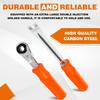 BARTOO 2PCS Automatic Slack Adjuster Tools, 5/16'' Double Square Ratcheting Wrench & Fork End Release Tool, Brake Adjustment Tool For Semi Truck,