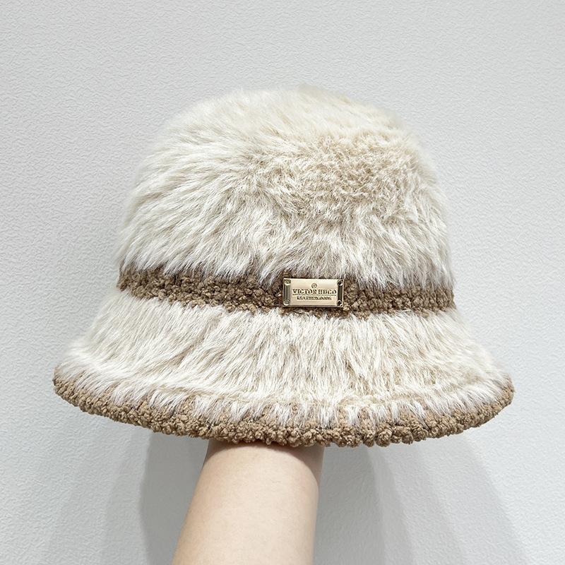 Autumn and Winter Women's Striped Hat Women's Fisherman Hat Versatile and Fashionable Knitted Fisherman Hat