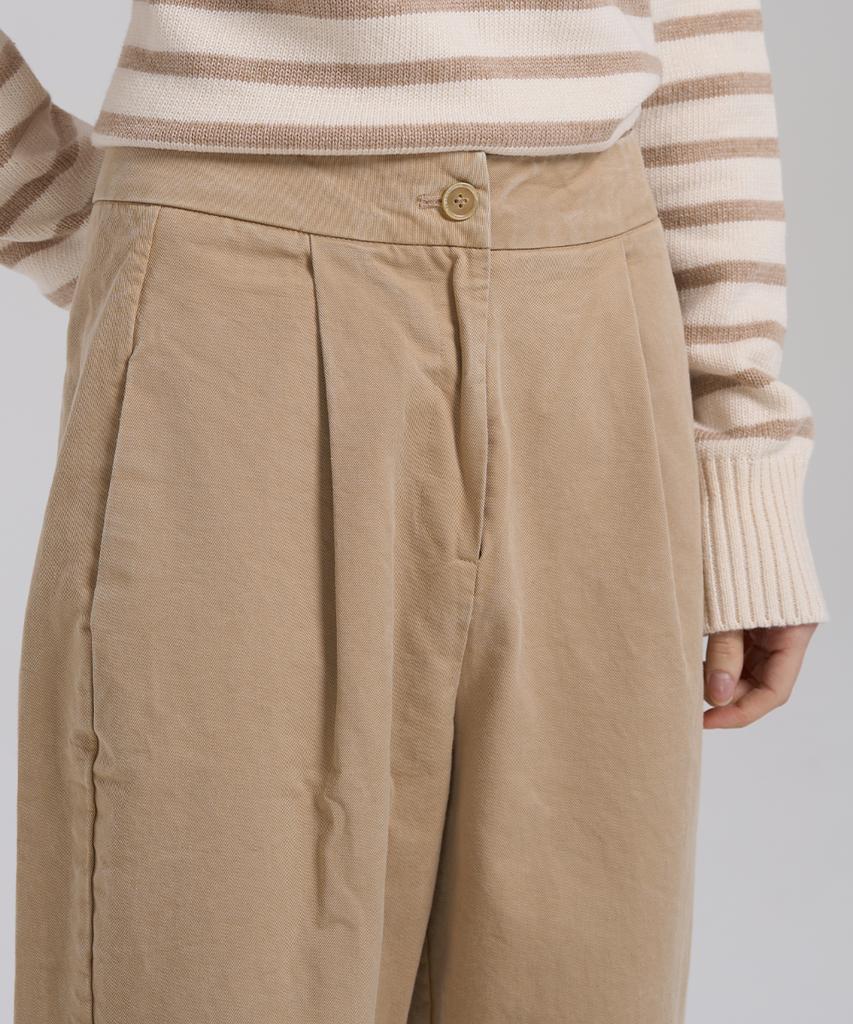 LEVHEARTED Cantus Wide Pants - Beige