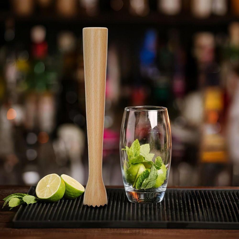 Прочный пестик для фруктового чая, мощный измельчитель льда, мадлер из буковой древесины, инструмент для бара