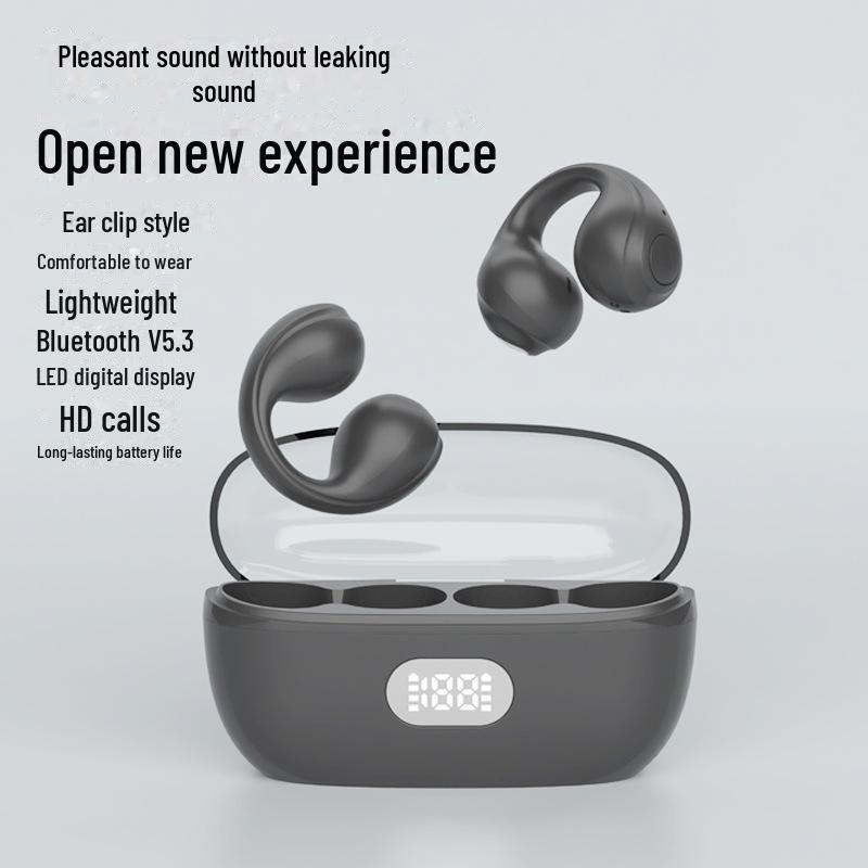 Беспроводная Bluetooth 5.4 гарнитура с заушным креплением, дисплеем и сверхдолгим сроком службы аккумулятора