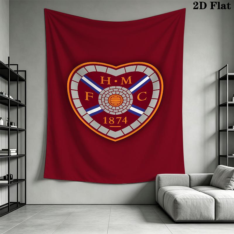 Hartes Football Club Wall Tapestry Aesthetic Wall Hanging Printed Fabric Blanket Decorative Tapestries for Bedroom Living Room Home Decor