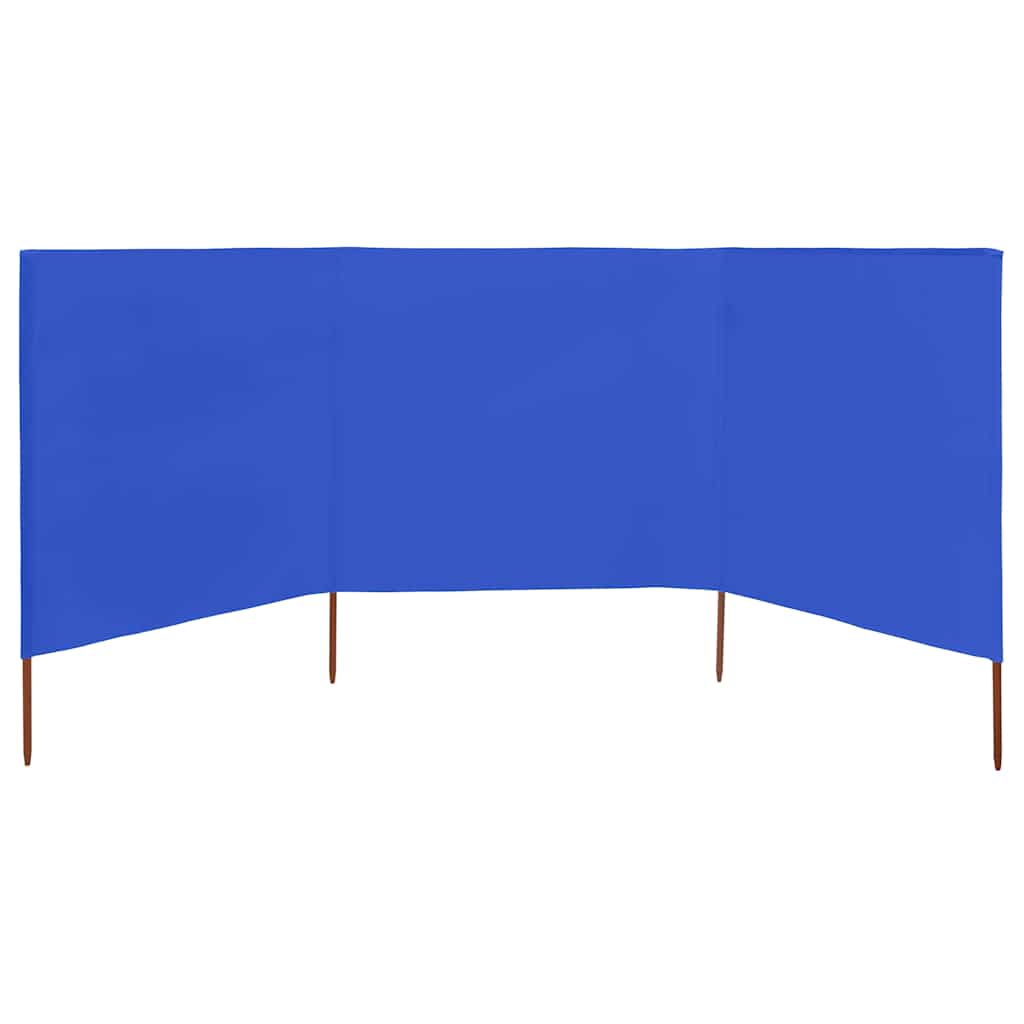 3 Piece Windscreen Mesh 400 x 120 cm Azure Blue