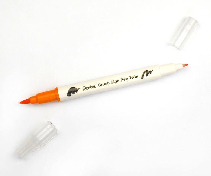 Feutre à double pointe - Pentel - SESW30C-T101E - Encre à base d'eau - Couleur Noir - 30 couleurs disponibles