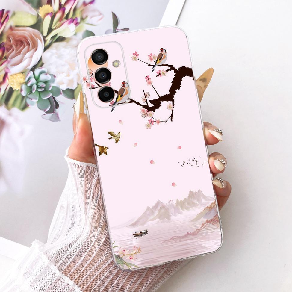 For Samsung M23 5G Case Transparent Cute Cat Fashion Butterfly Funny Painted Casing For Samsung Galaxy M23 5G SM-M236B SM-M236L