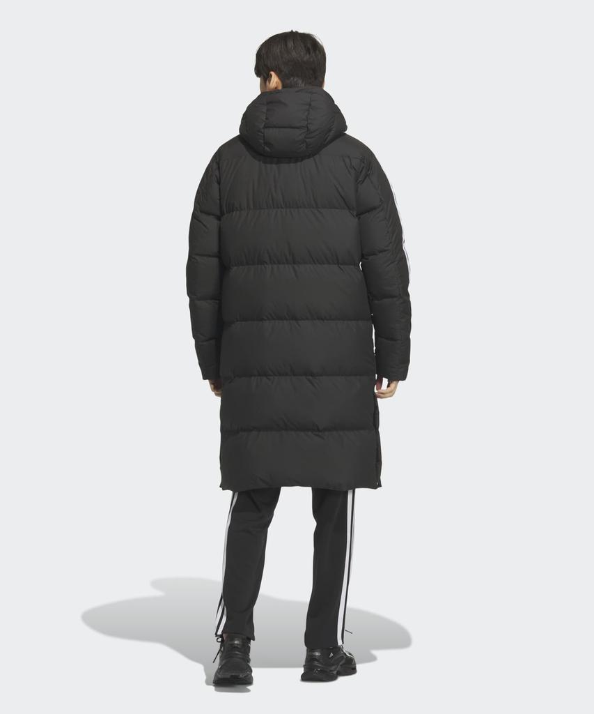 Adidas 3-Stripe Regular Fit Long Down Padded Jacket - Black / Jz8731