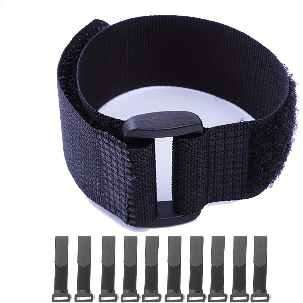 Buckle Hook & Loop Straps: Non-Elastic Multi-Functional Ties for Bicycle, Data Cable, and Storage Solutions