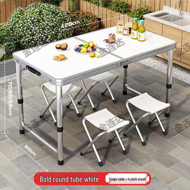 Портативный алюминиевый складной стол для обедов на открытом воздухе и рыночных прилавков - Регулируемый и компактный