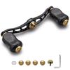 HEIGHTEN 90mm Reel Handle with Carbon Knob for Abu Universal Baitcasting Reels Arch Gourd Series Handle 21mm Knob 20mm/21mm Shimano, Daiwa, (90mm - -