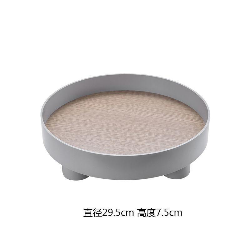 Современный круглый поднос, домашний декор, ваза, органайзер для хранения, декоративная коробка, настольный подсвечник для ароматерапии, офисный декор для рабочего стола