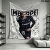 Kylian Mbappé Glory  Wall Hanging Printed Fabric Blanket Decorative Tapestries for Bedroom Living Room Home Decor