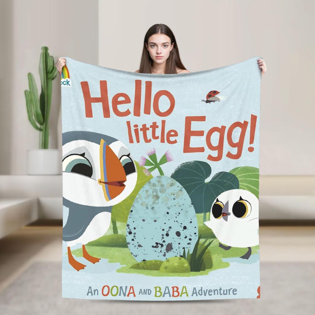 Puffin Rock Oona Baba   Blankets  Travel Flannel Throw Blanket For Couch Chair Soft Custom Quality Bedspread Birthday Gift