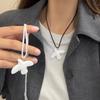 Модное Белое Ожерелье с Голубем Мира Для Женщин Винтажное Геометрическое Круглое Кольцо Длинное Ожерелье Ювелирное Изделие Подарок