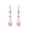 Free Bird Swaying Earrings for Hook 925 Metal Pink Day Gift Women, "drop Flower" Earrings, Silver, Allergy-friendly, Zirconia, Quality, Simple, Cute,