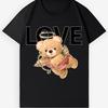 Cupid Teddy Bear LOVE T-Shirt Valentine's Day Casual Tee for Men Women