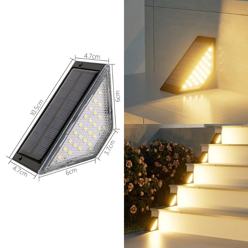 2~8PCS Solar Deck Lights Fence Lights Outdoor Step Lights Waterproof Solar Lamps for Railing Stairs Fence Yard Patio and Pathway