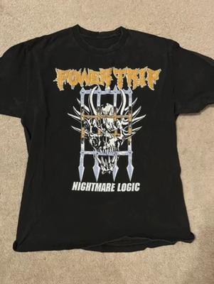 Тур группы Power Trip 'Nightmare Logic' с унисекс футболками из чистого хлопка для повседневной носки, спорта и активного отдыха - Мужская Су...