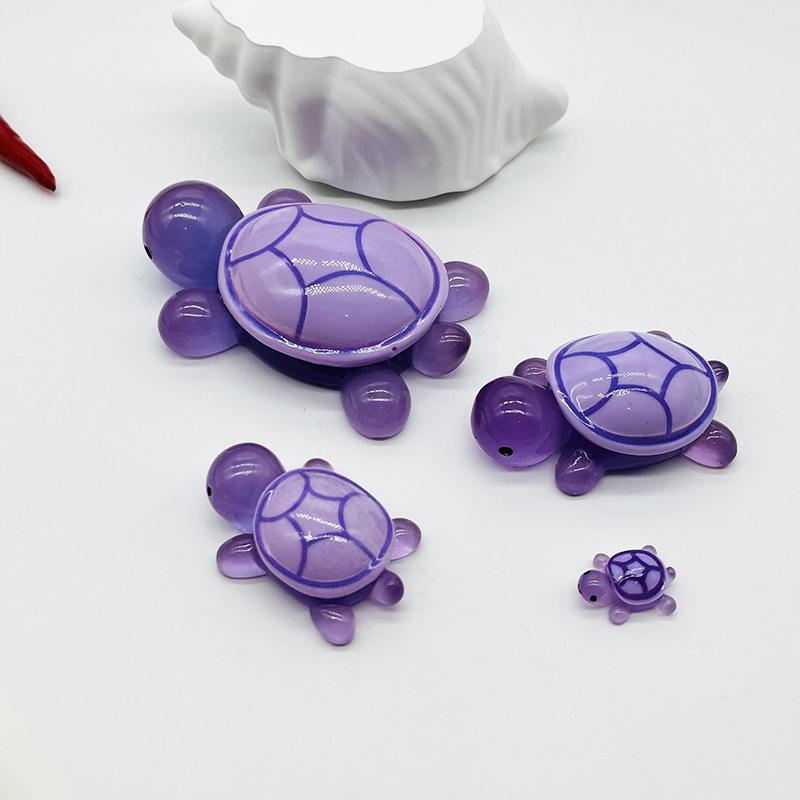 Mini Turtles Luminous Ornament Crafts Miniature Figures Tiny Turtles Micro Landscape Home Decoration Accessories Gifts