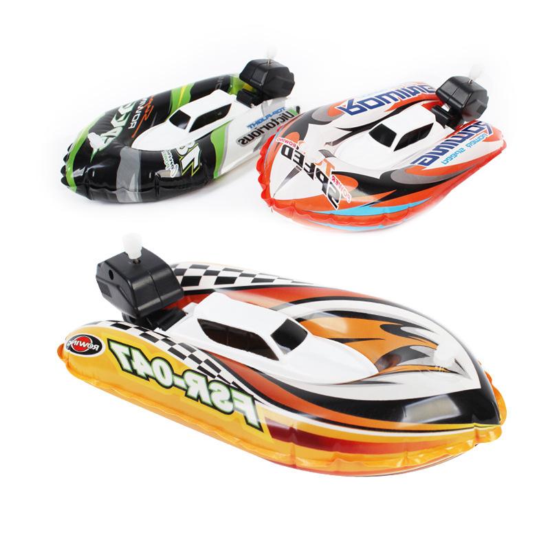 Chain Winding Bath Water Inflatable Chain Boat US383 With Gas Cylinder Boys And Girls Water Toys