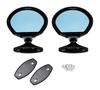 Sebring Retro Motorcycle Side Mirrors with Blue Set of Left and Classic Suitable for Classic Cars Such As Rover Italian Classic and Historic Durable