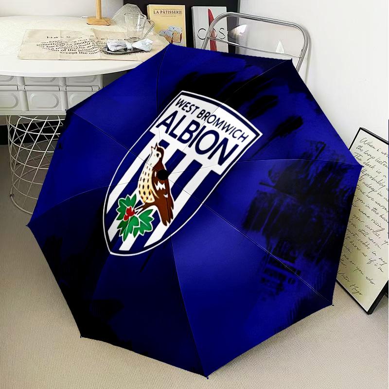 Bromwich Albion Automatic Folding Umbrella - 8-Rib Travel Umbrella with Auto Open/Close & Portable Gifts for holidays or birthdays