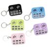 Creative Mini Dj Machine Music Keychain Funny Luminous Sound Toy Keyring Car Key Holder Bag Pendant Backpack Hanging Decoration