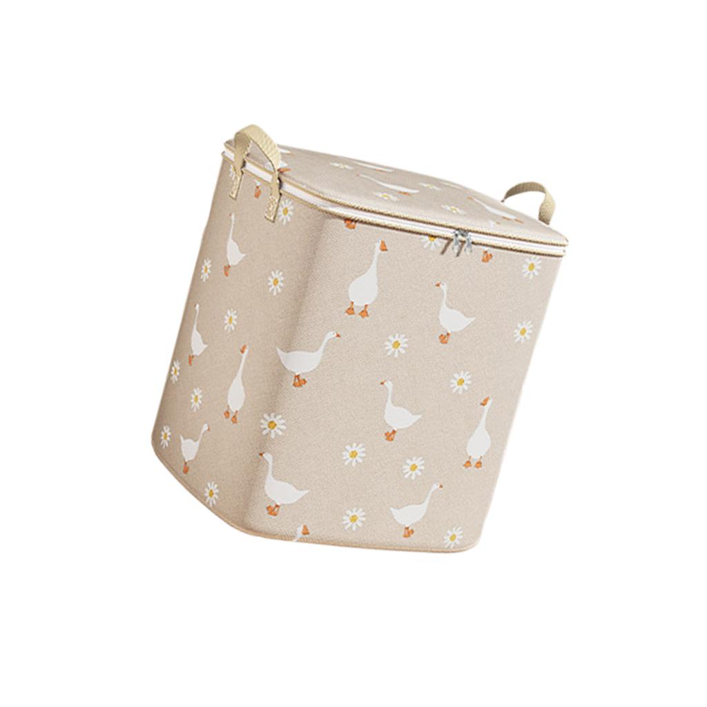 Large Capacity Storage Bag For Blankets Clothes Non Woven Fabric Foldable Seasonal Clothing Organizer With Handles