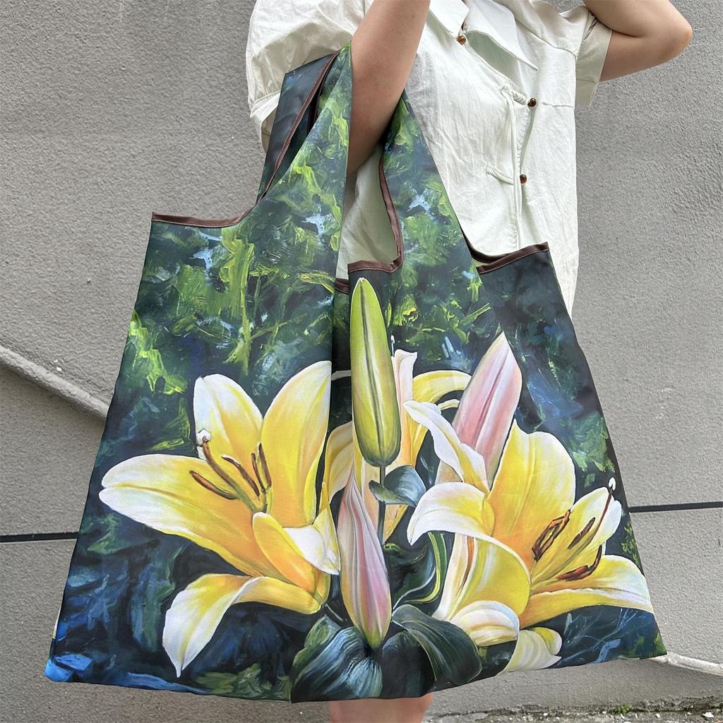 Eco-Friendly Foldable Large Capacity Shoulder Shopping Bag for Women