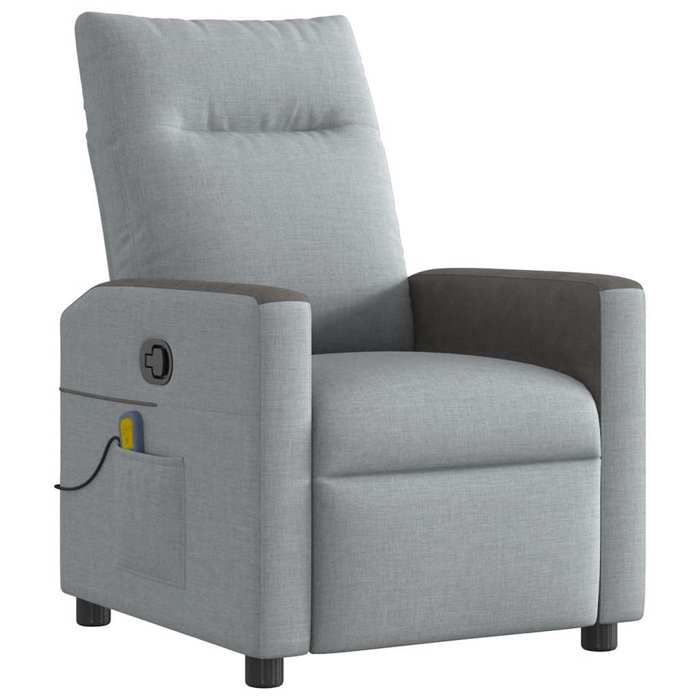 VidaXL Reclining Massage Chair Light Grey Fabric, Massage Chair, Armchair, Sofa Armchair, Office Chair 4104832