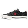 Converse One Star Ox 'Черный Огненно-Красный' (унисекс) Черные / Белые / Огненно-красные кеды для скейтборда 162839C